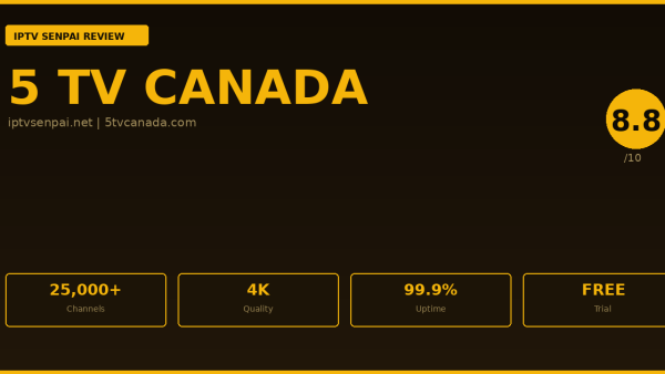 5 TV Canada Review 2026 — IPTV Senpai Expert Guide