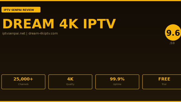 Dream 4K IPTV Review 2026 — IPTV Senpai Expert Guide