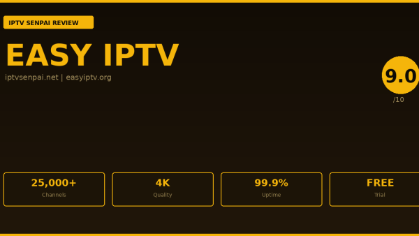 Easy IPTV Review 2026 — IPTV Senpai Expert Guide