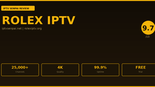 Rolex IPTV Review 2026 — IPTV Senpai Expert Guide